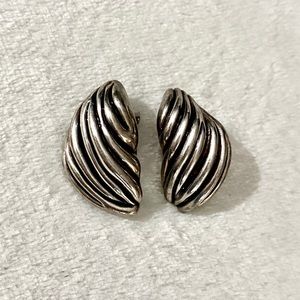 Vintage Sterling Clip Earrings